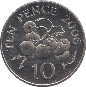 2006 10 PENCE BAILIWICK OF GUERNSEY ( BU ) - 10p BU - Cambridgeshire Coins