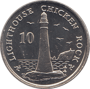 2006 10 PENCE LIGHTHOUSE CHICKEN ROCK ( BU ) - WORLD COINS - Cambridgeshire Coins