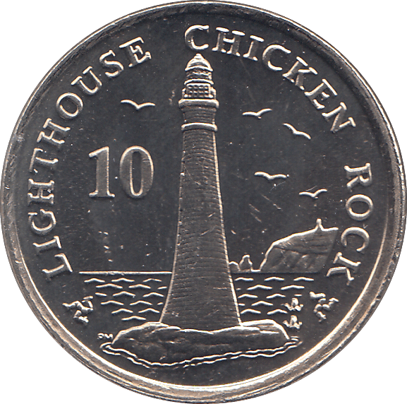 2006 10 PENCE LIGHTHOUSE CHICKEN ROCK ( BU ) - WORLD COINS - Cambridgeshire Coins