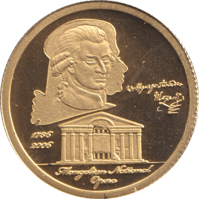 2006 1/25 OZ 999.9 GOLD PROOF 1000 TÖGRÖG MONGOLIA - GOLD WORLD COINS - Cambridgeshire Coins