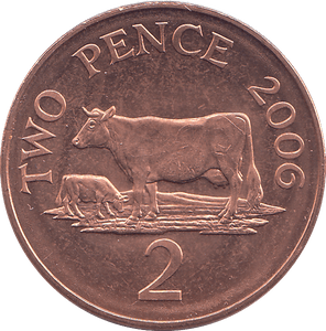 2006 2 PENCE BAILIWICK OF GUERNSEY ( BU ) - 2p BU - Cambridgeshire Coins