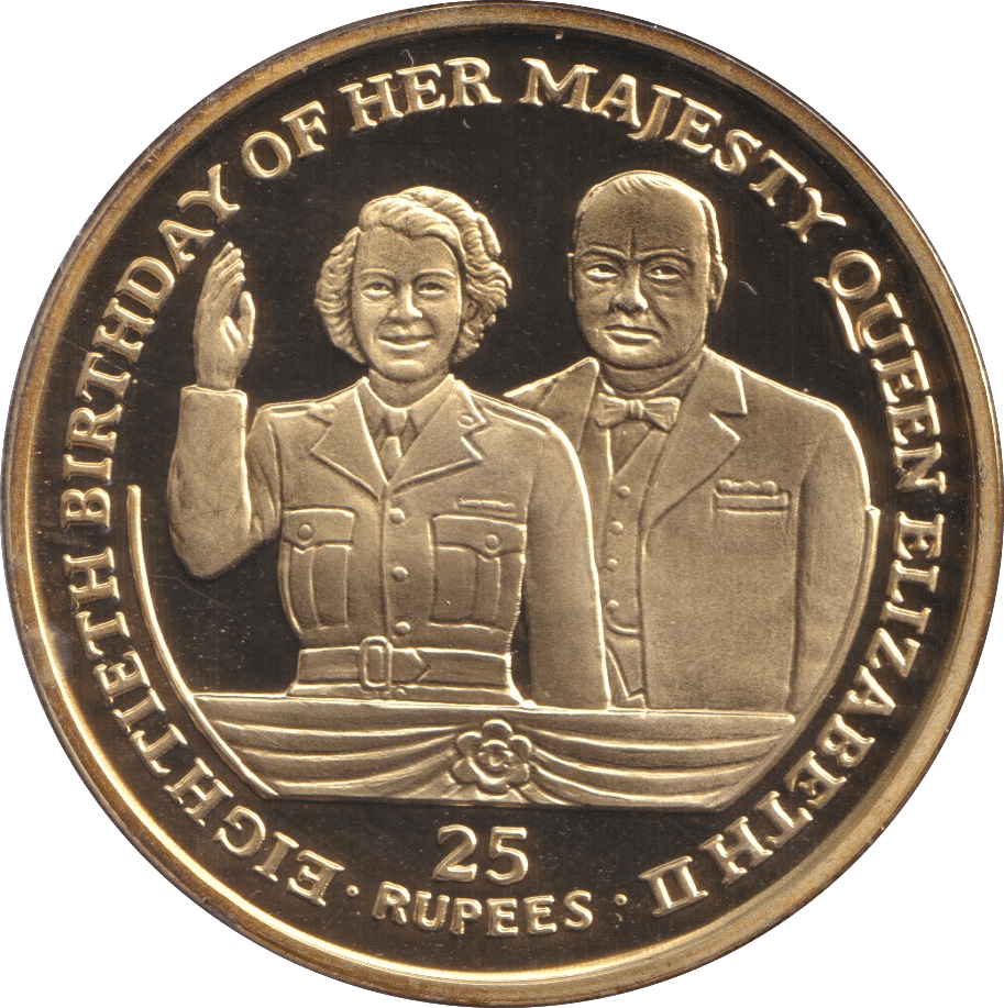 2006 25 RUPEES 80TH BIRTHDAY OF HM THE QUEEN - WORLD COINS - Cambridgeshire Coins