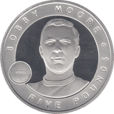 2006 £5 BOBBY MOORE SILVER PROOF - WORLD COINS - Cambridgeshire Coins