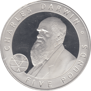 2006 £5 CHARLES DARWIN SILVER PROOF - WORLD COINS - Cambridgeshire Coins