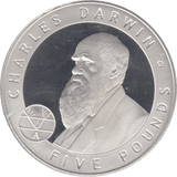 2006 £5 CHARLES DARWIN SILVER PROOF - WORLD COINS - Cambridgeshire Coins