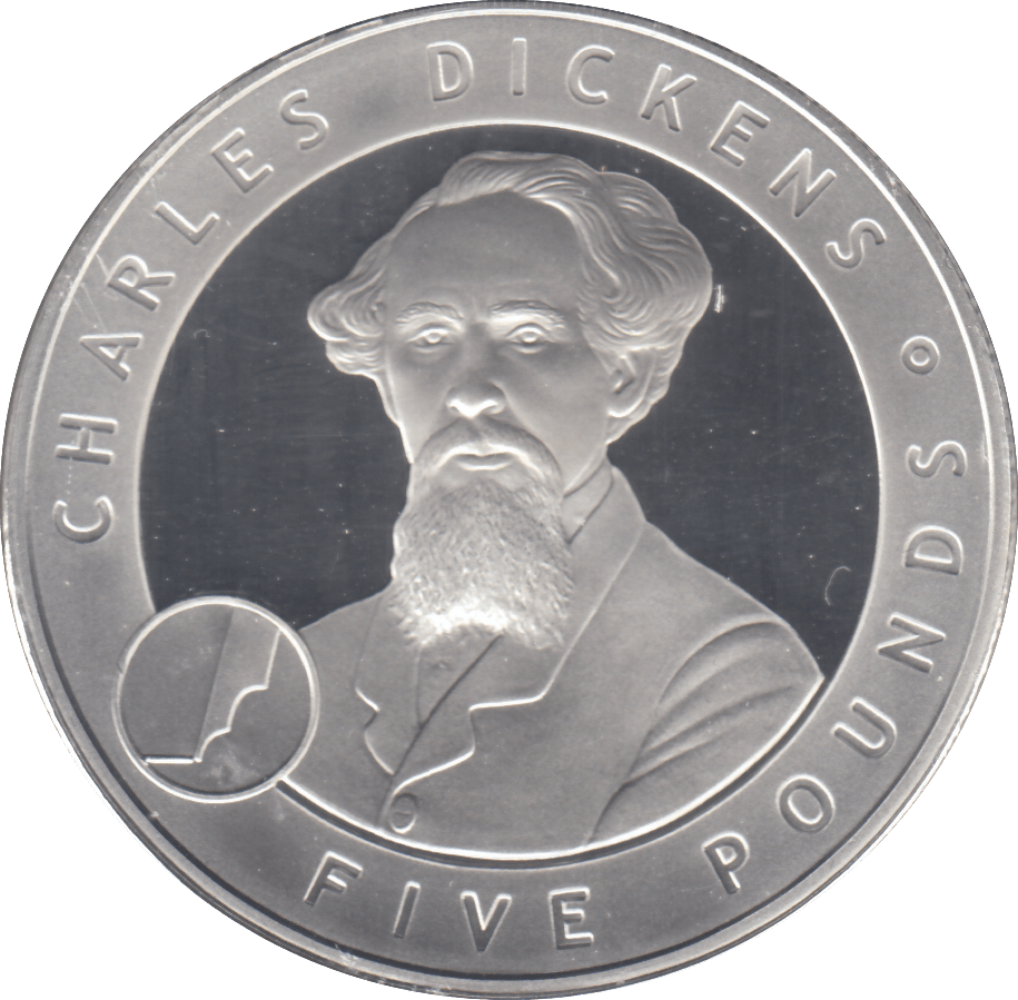 2006 £5 CHARLES DICKENS SILVER PROOF - WORLD COINS - Cambridgeshire Coins
