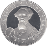 2006 £5 CHARLES DICKENS SILVER PROOF - WORLD COINS - Cambridgeshire Coins
