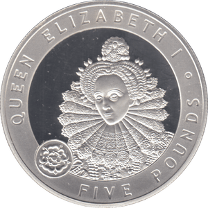 2006 £5 QUEEN ELIZABETH I SILVER PROOF - WORLD COINS - Cambridgeshire Coins