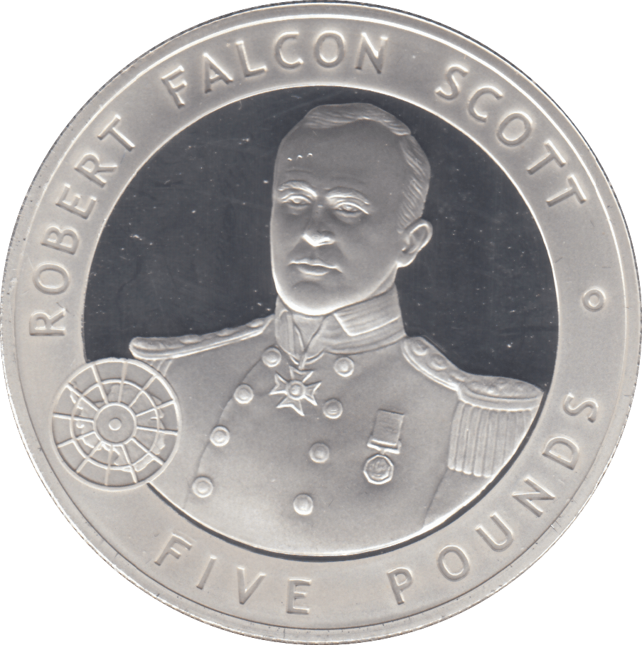 2006 £5 ROBERT FALCON SCOTT SILVER PROOF - WORLD COINS - Cambridgeshire Coins