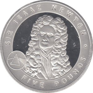 2006 £5 SIR ISAAC NEWTON SILVER PROOF - WORLD COINS - Cambridgeshire Coins