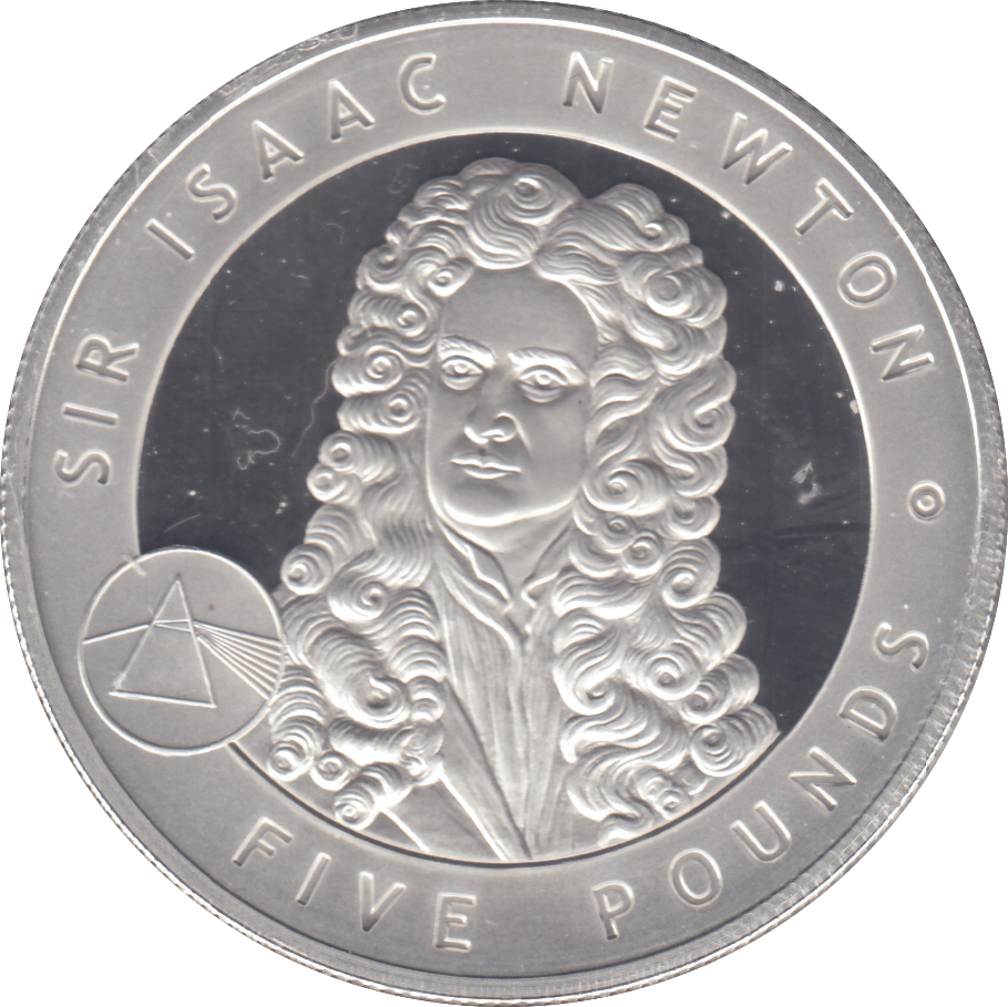 2006 £5 SIR ISAAC NEWTON SILVER PROOF - WORLD COINS - Cambridgeshire Coins