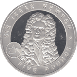 2006 £5 SIR ISAAC NEWTON SILVER PROOF - WORLD COINS - Cambridgeshire Coins