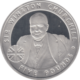 2006 £5 SIR WINSTON CHURCHILL SILVER PROOF - WORLD COINS - Cambridgeshire Coins