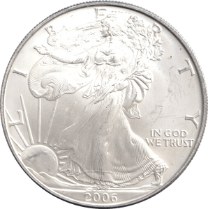 2006 AMERICAN EAGLE SILVER DOLLAR 1 OZ FINE SILVER USA - SILVER WORLD COINS - Cambridgeshire Coins