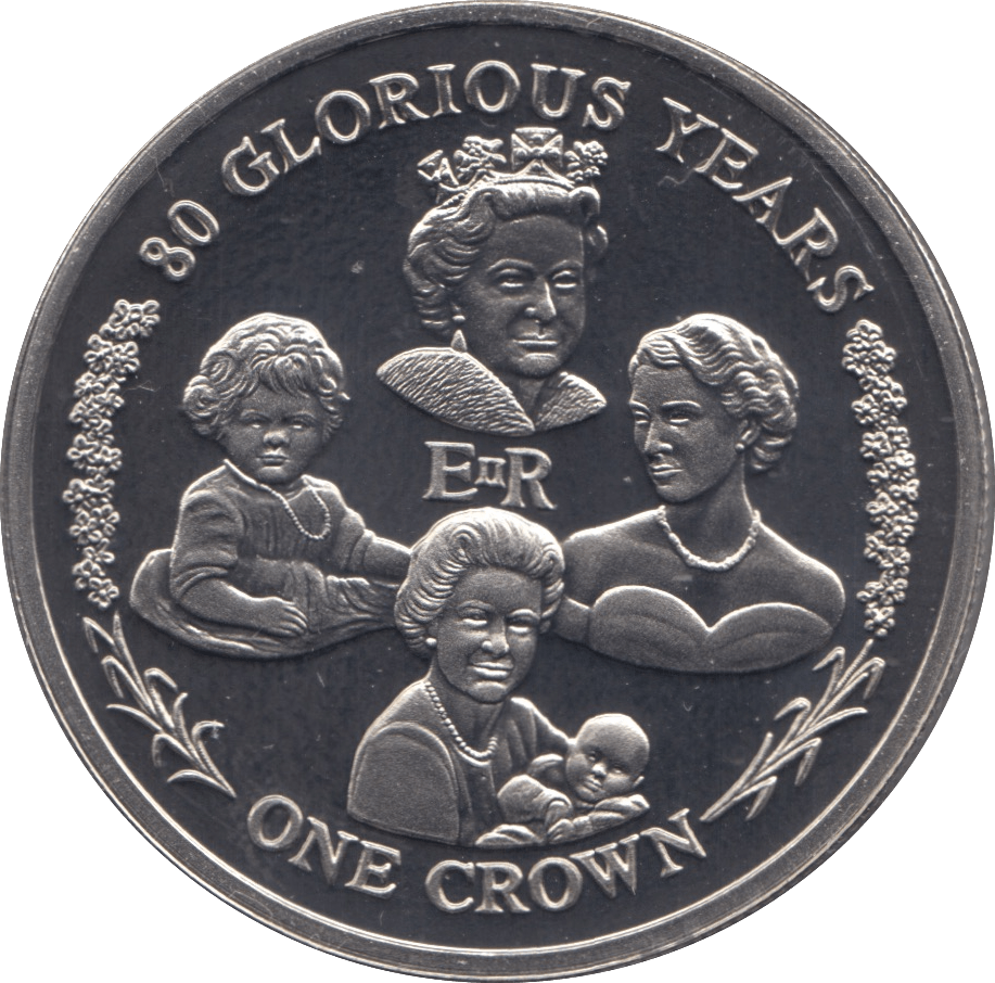 2006 BRILLIANT UNCIRCULATED QUEEN ELIZABETH 80TH BIRTHDAY CROWN COIN