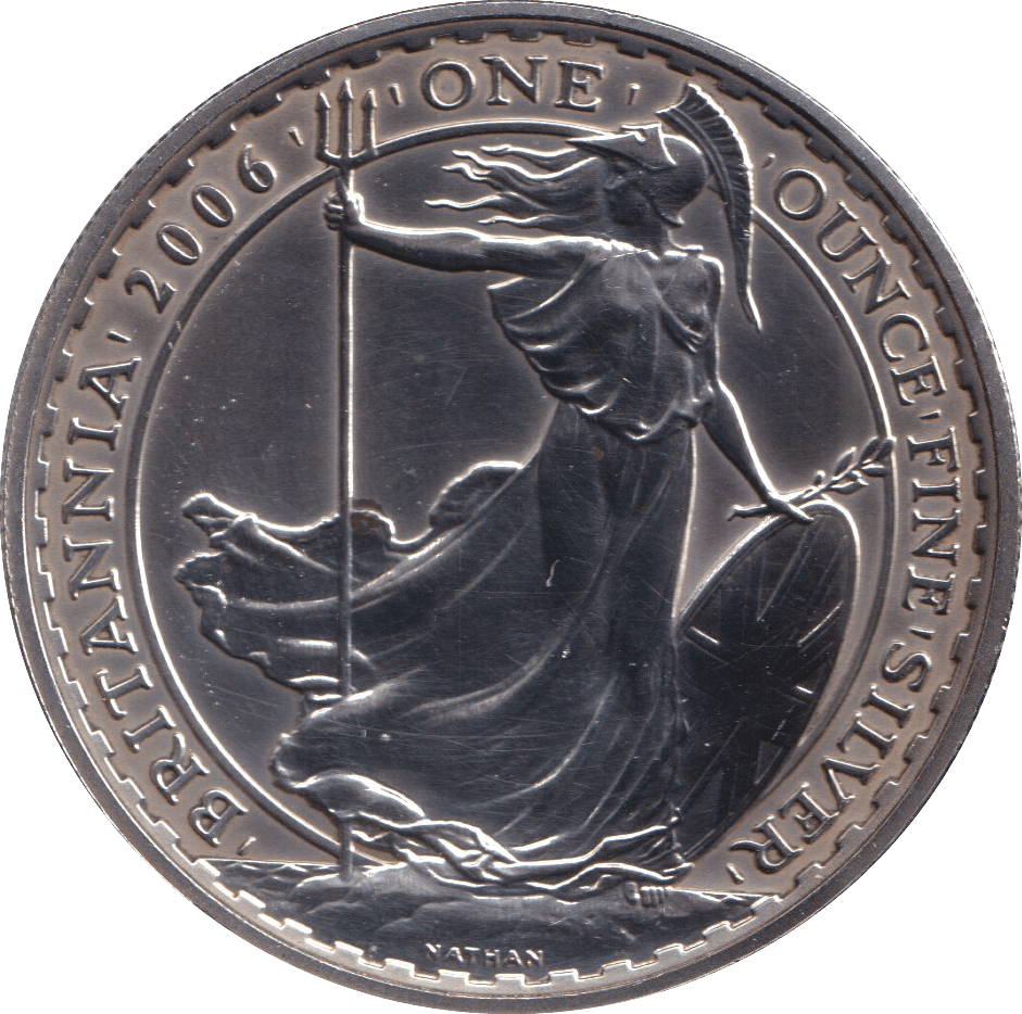 2006 BRITANNIA ONE OZ FINE SILVER - SILVER BRITANNIA - Cambridgeshire Coins