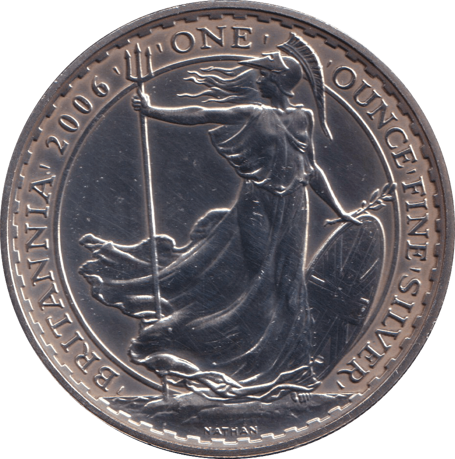 2006 BRITANNIA ONE OZ FINE SILVER - SILVER BRITANNIA - Cambridgeshire Coins