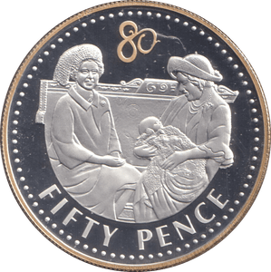 2006 FIFTY PENCE SILVER PROOF 80 YEARS - SILVER WORLD COINS - Cambridgeshire Coins