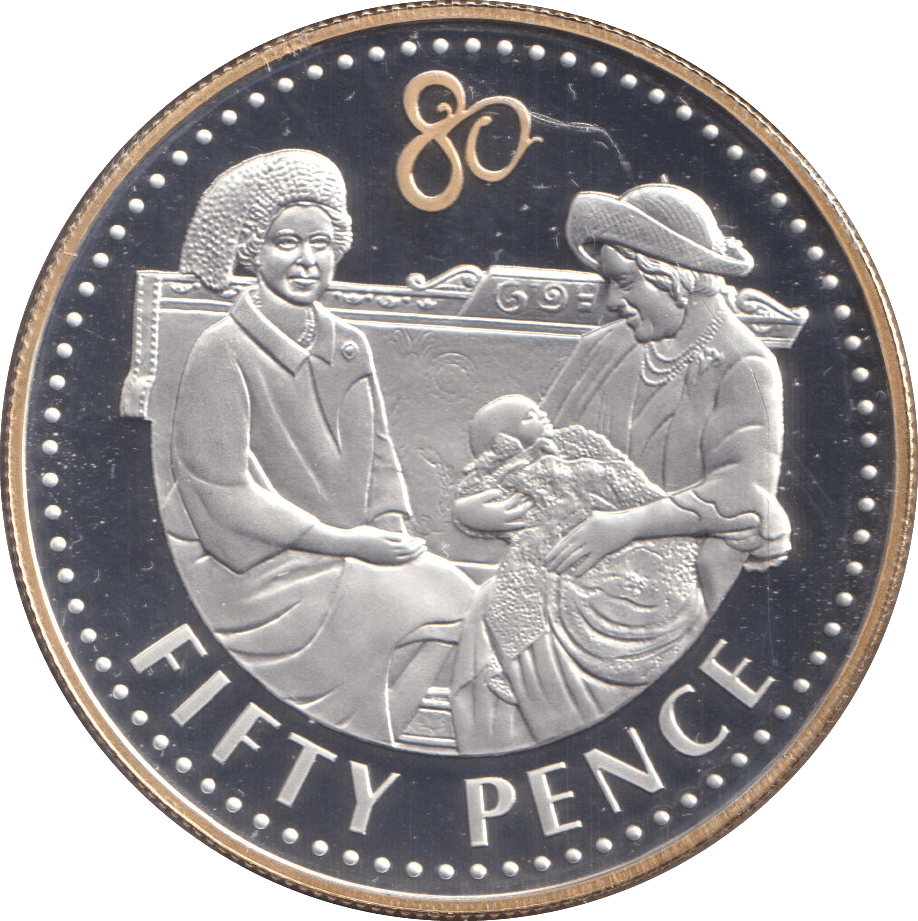 2006 FIFTY PENCE SILVER PROOF 80 YEARS - SILVER WORLD COINS - Cambridgeshire Coins