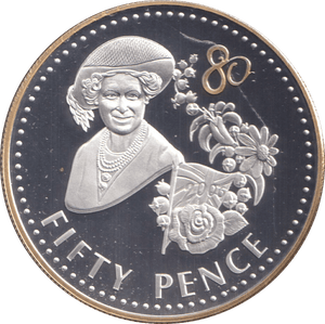 2006 FIFTY PENCE SILVER PROOF 80 YEARS - SILVER WORLD COINS - Cambridgeshire Coins