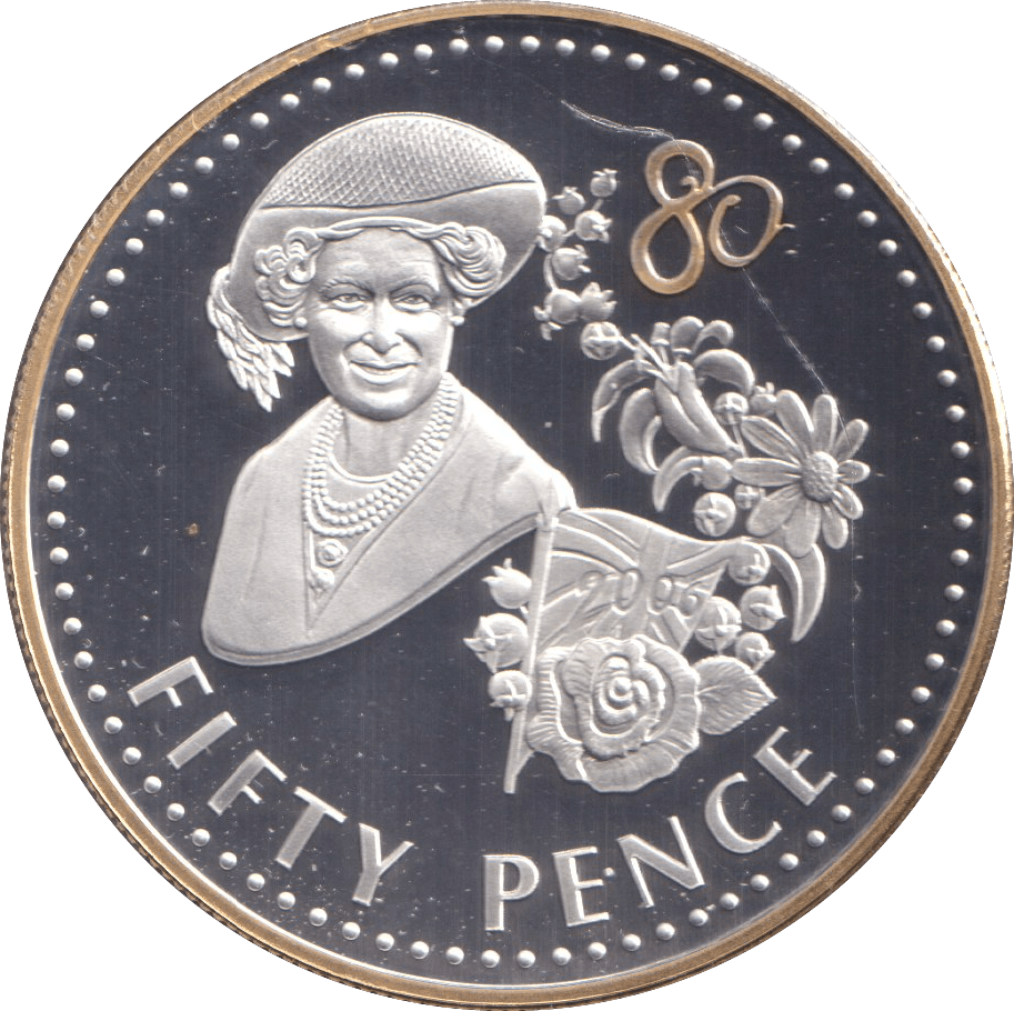 2006 FIFTY PENCE SILVER PROOF 80 YEARS - SILVER WORLD COINS - Cambridgeshire Coins