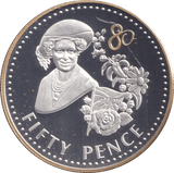 2006 FIFTY PENCE SILVER PROOF 80 YEARS - SILVER WORLD COINS - Cambridgeshire Coins