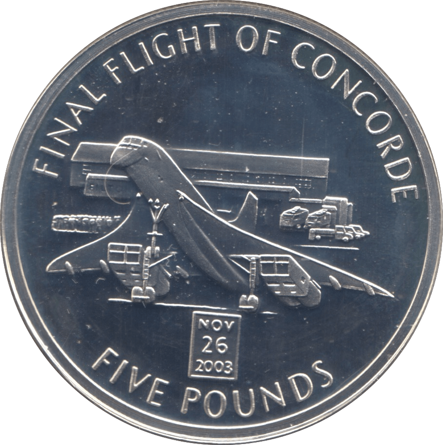 2006 FLIGHT OF THE CONCORDE £5 COIN GIBRALTAR SILVER PROOF - WORLD COINS - Cambridgeshire Coins