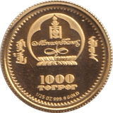 2006 GOLD 1000 Tögrög MONGOLIA 1/25 OUNCE - GOLD WORLD COINS - Cambridgeshire Coins