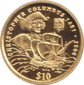 2006 GOLD CHRISTOPHER COLUMBUS SIERRA LEONE 1/25 OUNCE - GOLD WORLD COINS - Cambridgeshire Coins