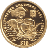 2006 GOLD CHRISTOPHER COLUMBUS SIERRA LEONE 1/25 OUNCE - GOLD WORLD COINS - Cambridgeshire Coins