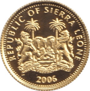 2006 GOLD CHRISTOPHER COLUMBUS SIERRA LEONE 1/25 OUNCE - GOLD WORLD COINS - Cambridgeshire Coins