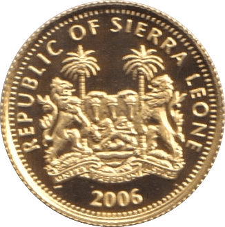 2006 GOLD CHRISTOPHER COLUMBUS SIERRA LEONE 1/25 OUNCE - GOLD WORLD COINS - Cambridgeshire Coins