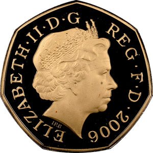 2006 GOLD PROOF 50P HEROIC SCENE ( NGC ) PF 69 ULTRA CAMEO - NGC GOLD COINS - Cambridgeshire Coins