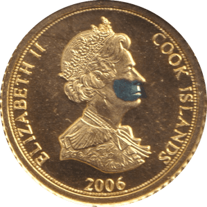 2006 GOLD PROOF ONE DOLLAR COOK ISLANDS - GOLD WORLD COINS - Cambridgeshire Coins