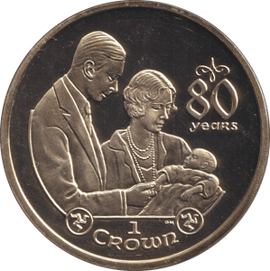 2006 ONE CROWN 80 YEARS 1 - WORLD COINS - Cambridgeshire Coins