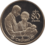 2006 ONE CROWN 80 YEARS 1 - WORLD COINS - Cambridgeshire Coins