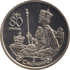 2006 ONE CROWN 80 YEARS 3 - WORLD COINS - Cambridgeshire Coins