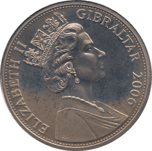 2006 ONE CROWN GIBRALTAR F495 - WORLD COINS - Cambridgeshire Coins