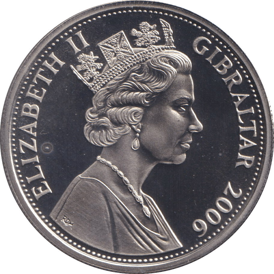 2006 ONE CROWN GIBRALTAR - WORLD COINS - Cambridgeshire Coins
