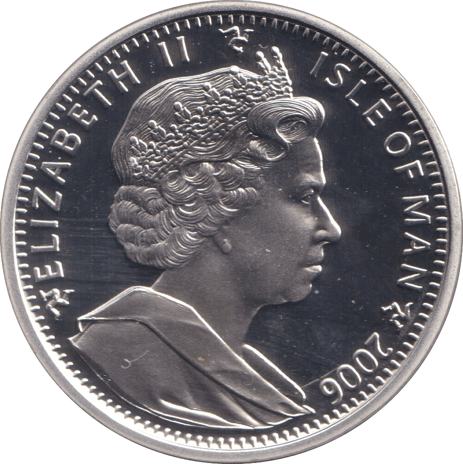 2006 ONE CROWN ISLE OF MAN 80 YEARS - SILVER WORLD COINS - Cambridgeshire Coins