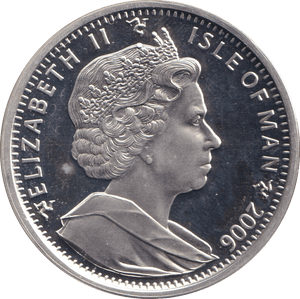 2006 ONE CROWN ISLE OF MAN 80 YEARS - SILVER WORLD COINS - Cambridgeshire Coins