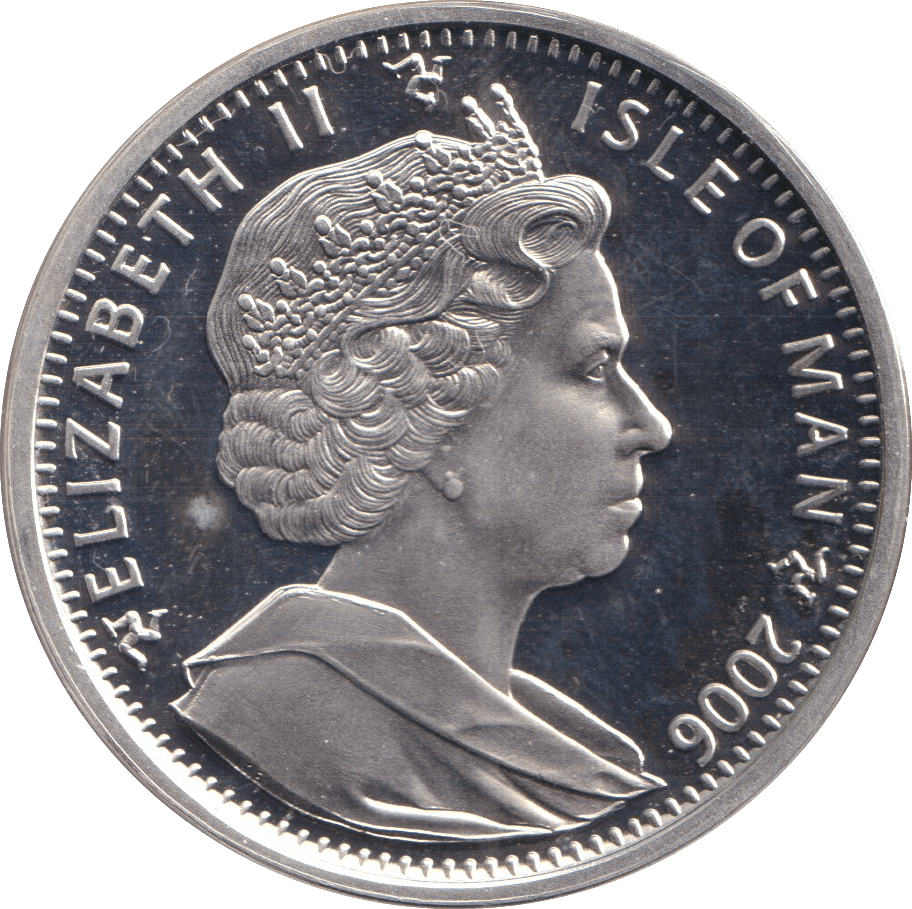 2006 ONE CROWN ISLE OF MAN 80 YEARS - SILVER WORLD COINS - Cambridgeshire Coins