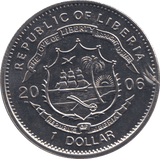2006 ONE DOLLAR LIBERIA F416 - SILVER WORLD COINS - Cambridgeshire Coins
