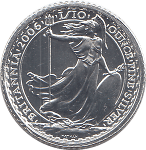2006 SILVER 1/10TH BRITANNIA ( BU ) - WORLD COINS - Cambridgeshire Coins
