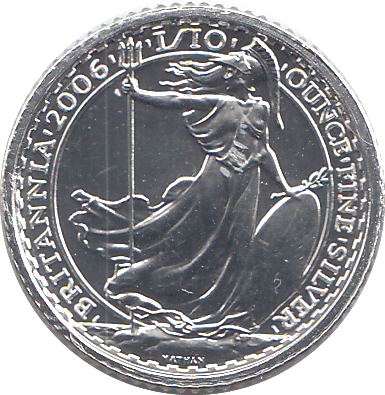 2006 SILVER 1/10TH BRITANNIA ( BU ) - WORLD COINS - Cambridgeshire Coins