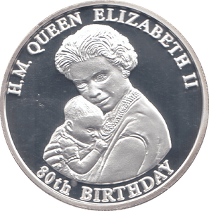 2006 SILVER .925 BABY AND MOTHER QUEEN 80TH BDAY ANNIV. 10 KWACHI MALAWI - SILVER PROOF - Cambridgeshire Coins