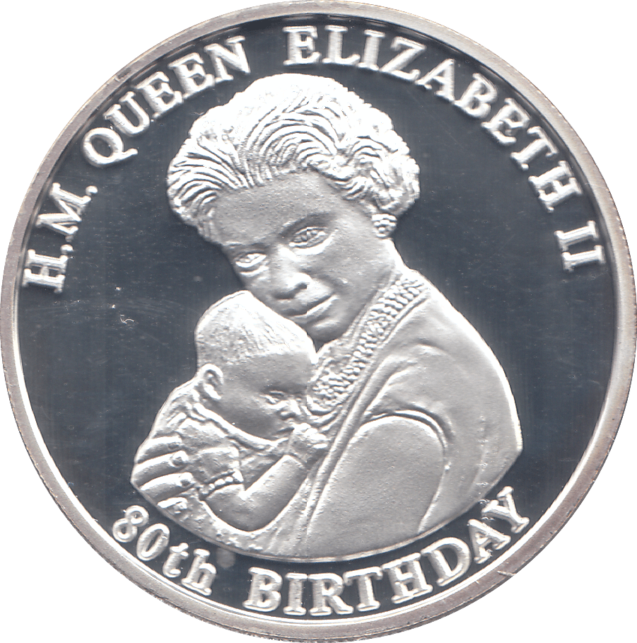2006 SILVER .925 BABY AND MOTHER QUEEN 80TH BDAY ANNIV. 10 KWACHI MALAWI - SILVER PROOF - Cambridgeshire Coins