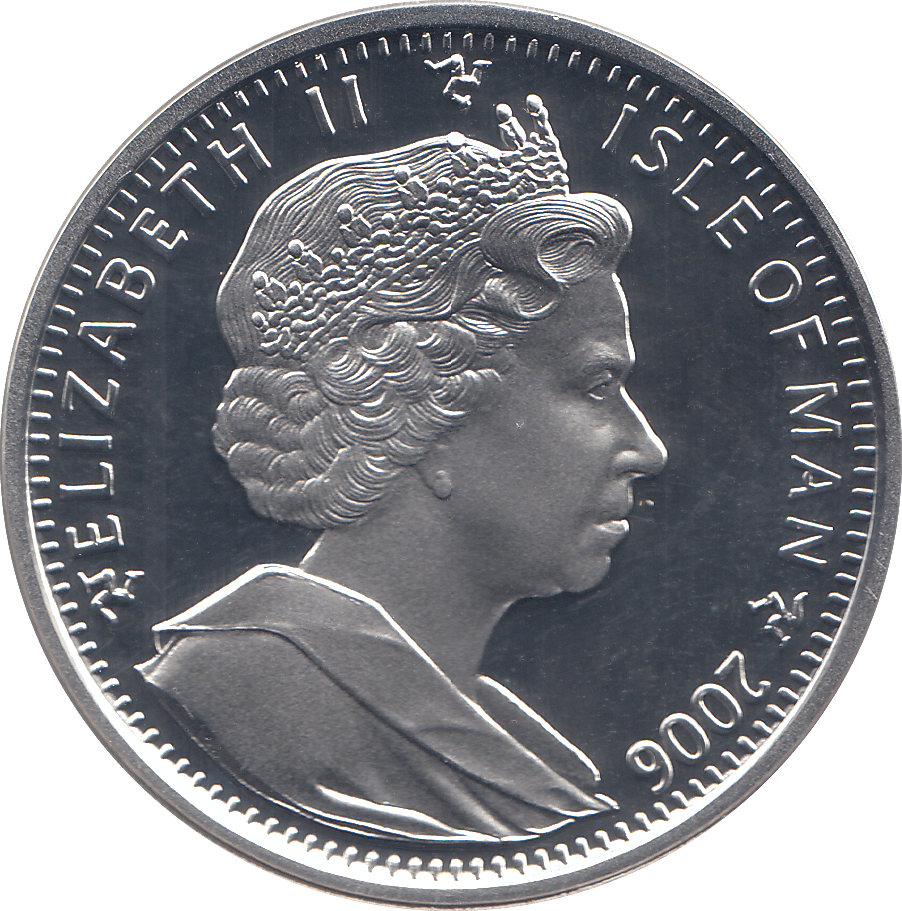 2006 SILVER .925 BABY ELIZABETH QUEEN 80TH BDAY ONE CROWN ISLE OF MAN - SILVER PROOF - Cambridgeshire Coins