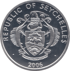 2006 SILVER .925 CHURCHILL AND QUEEN 80TH BDAY ANNIV. 25 RUPEES SEYCHELLES - SILVER PROOF - Cambridgeshire Coins