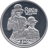 2006 SILVER .925 GIRL SCOUTS QUEEN 80TH BDAY TEN DOLLARS LIBERIA - SILVER PROOF - Cambridgeshire Coins